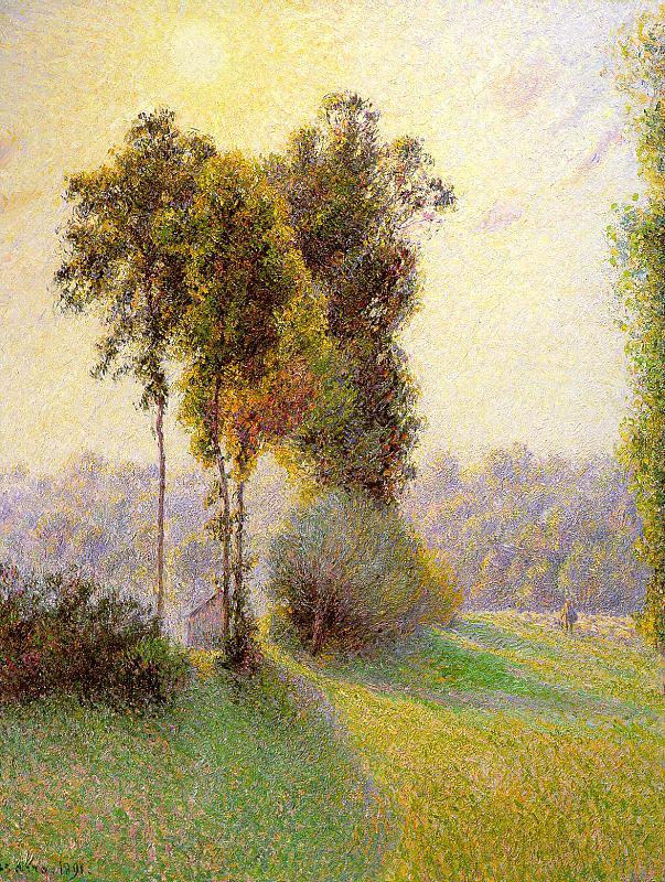 Sunset at St. Charles, Eragny, Camille Pissaro